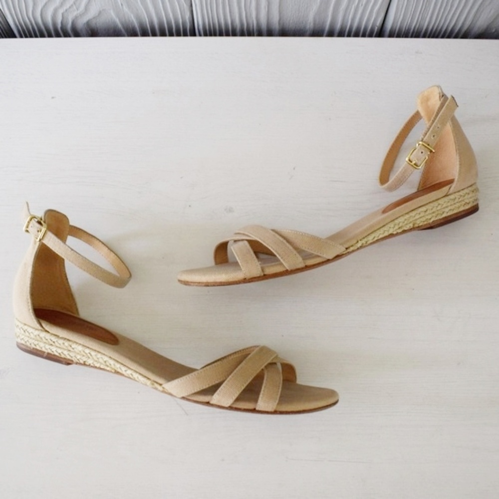 J. Crew Tan Ankle Strap Sandal